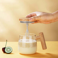 Self Stirring Mug with Wooden Finish