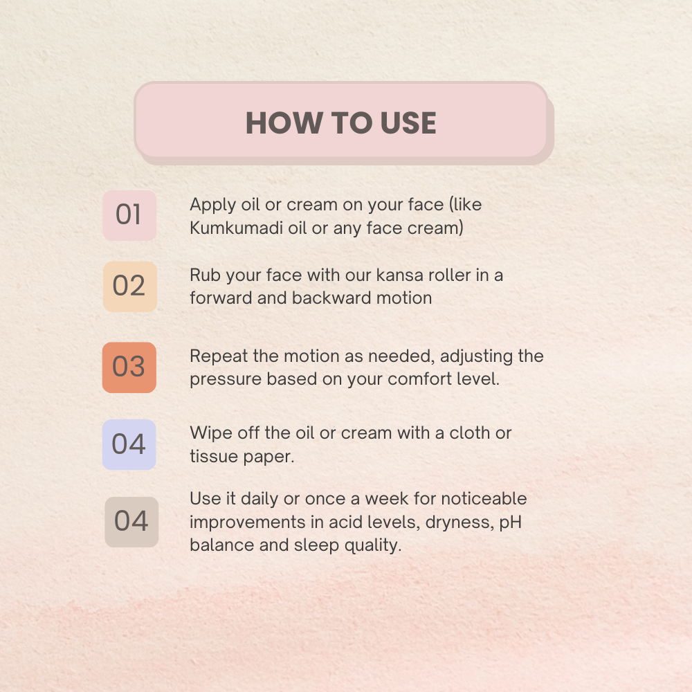 Kansa Face Roller and Massager